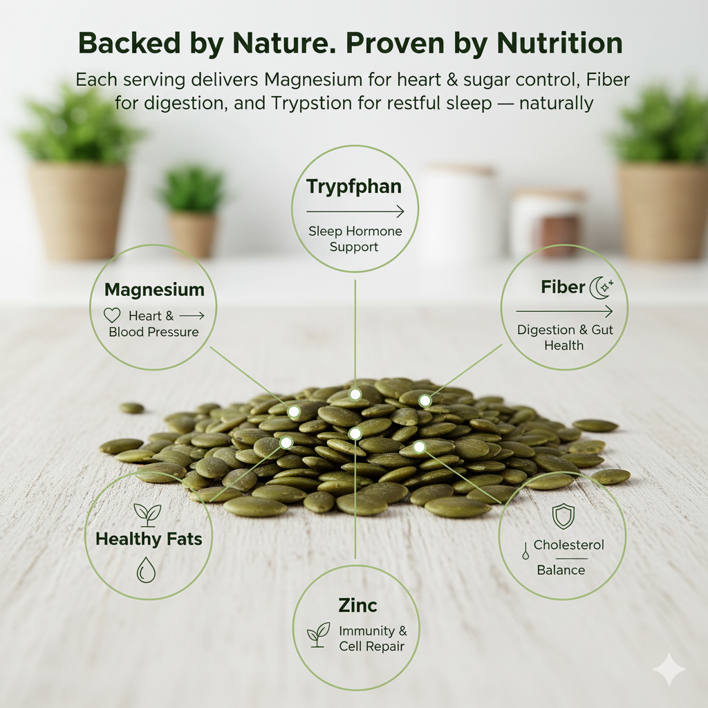 REVITIFY Premium Pumpkin Seeds | Rich in Protein, Magnesium & Zinc | Supports Heart, Sleep & Digestion | Natural Antioxidant Snack for Daily Nutrition & Immunity | Vegan & Gluten-Free (200g)