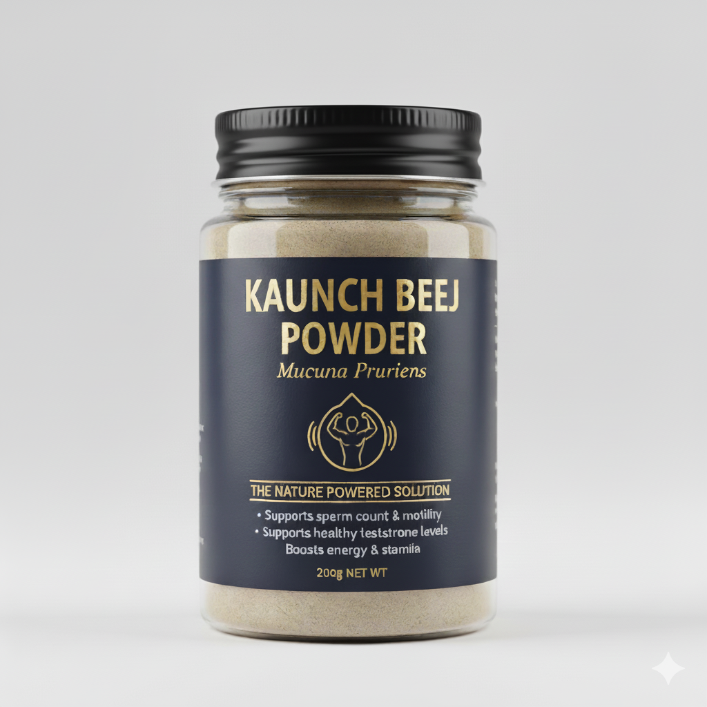 REVITIFY Kaunch Beej Powder (Mucuna Pruriens) | Natural Testosterone & Fertility Booster for Men | Supports Sperm Health, Energy & Mood | 100% Pure & Vegan (200g)
