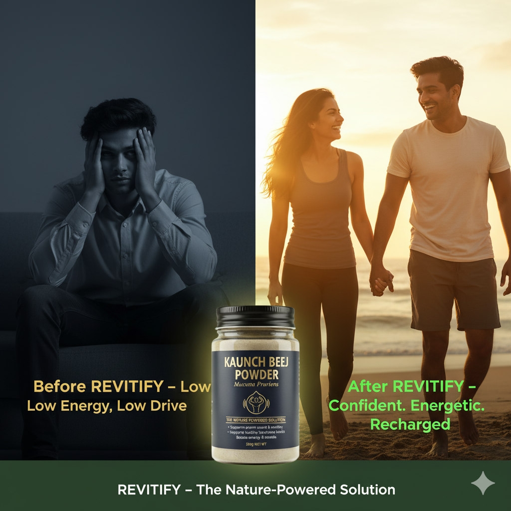 REVITIFY Kaunch Beej Powder (Mucuna Pruriens) | Natural Testosterone & Fertility Booster for Men | Supports Sperm Health, Energy & Mood | 100% Pure & Vegan (200g)