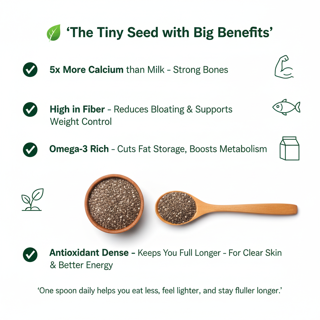 Revitify Premium Chia Seeds | High Fiber, Omega-3, and Protein-Rich Superfood for Weight Control, Digestion & Energy Boost